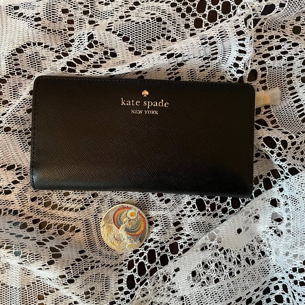 NWT***FREE SHIPPING**KATE SPADE WALLET-MADISON LARGE SLIM BIFOLD WALLET
